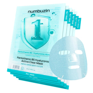 Numbuzin No.1 Mascarilla en hoja, empaque práctico para la rutina diaria.