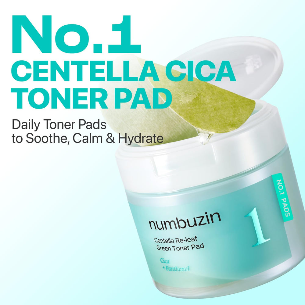 Toallita verde con Centella Molida ayuda a calmar la piel sensible.