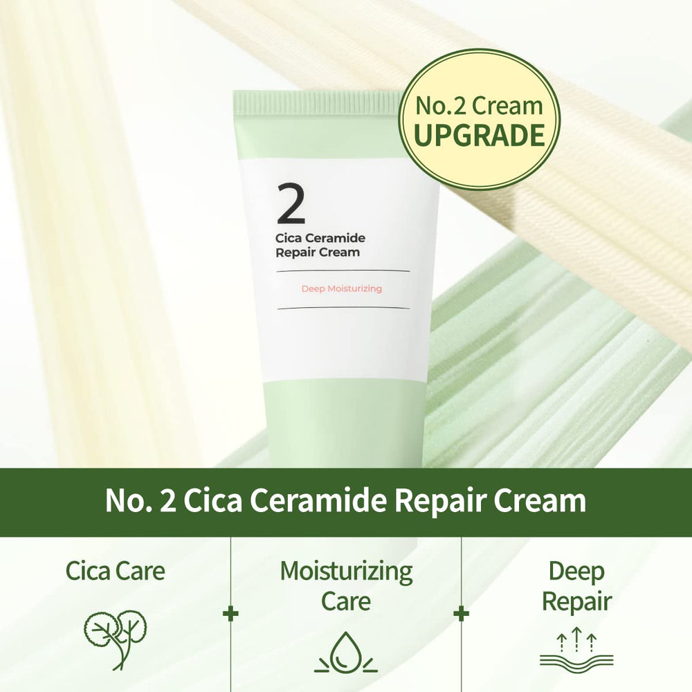 Numbuzin No.2 Cream aplicación manual demuestra cuidado diario de la piel.