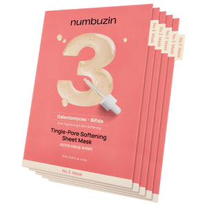 Numbuzin No.3 Mascarilla de hoja: empaque elegante para cuidado facial diario.