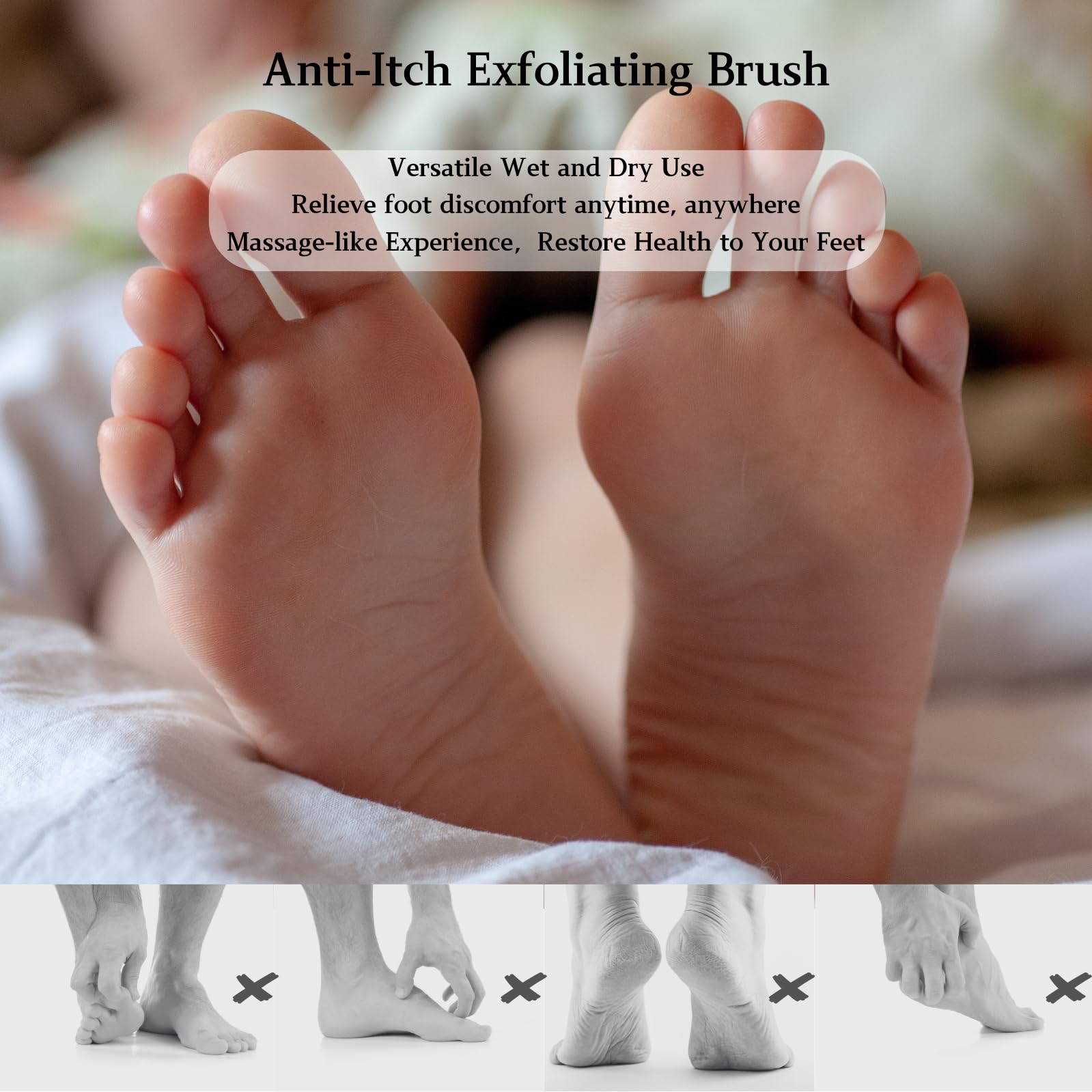 Nurlypop cuidado dual de pies ofrece exfoliación y masaje suave