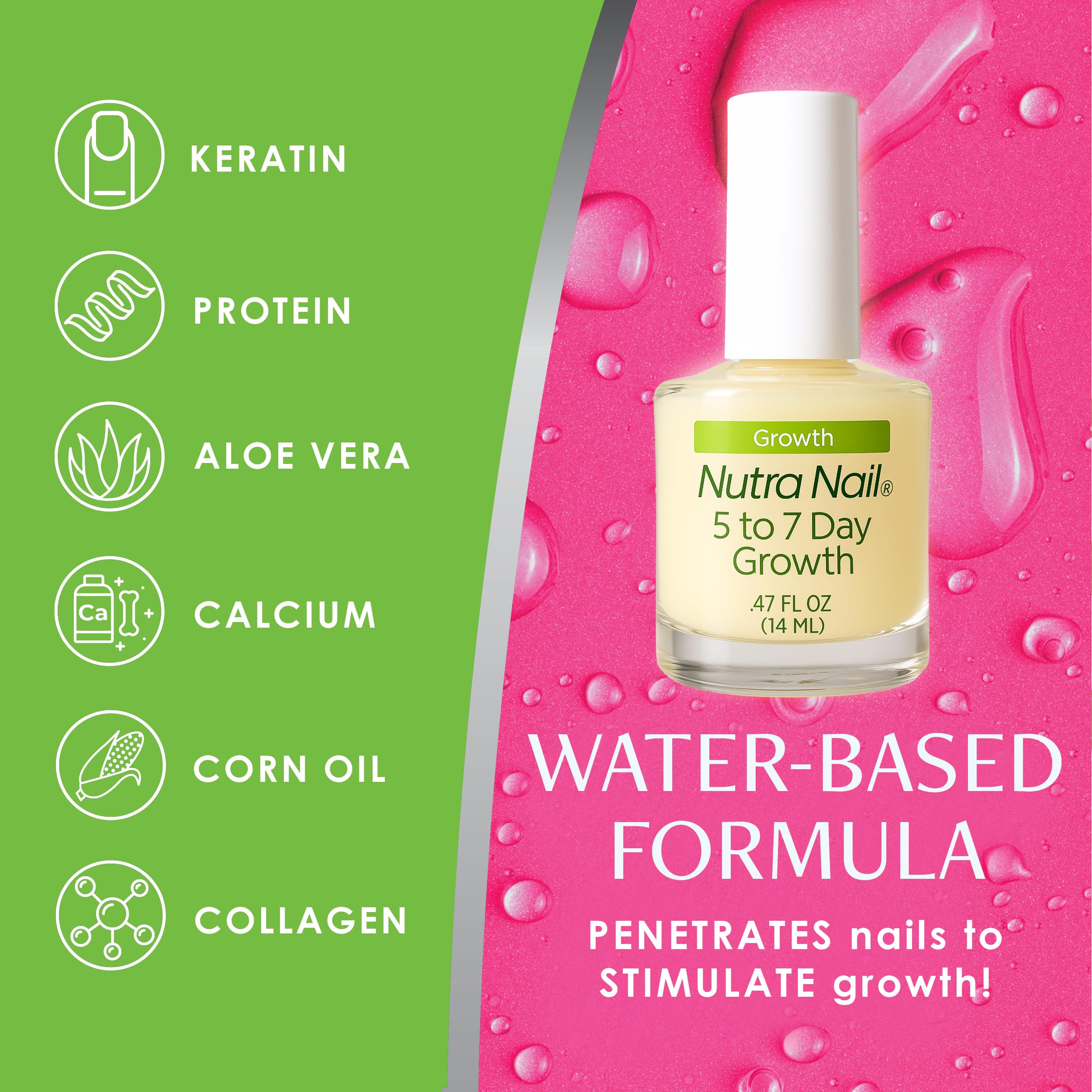 Nutra Nail hidrata y restaura uñas frágiles con envase práctico.