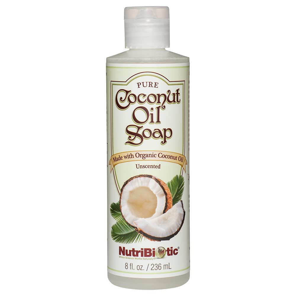 NutriBiotic Jabon de aceite de coco con espuma rica para limpieza suave.