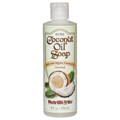NutriBiotic Jabon de aceite de coco con espuma rica para limpieza suave.