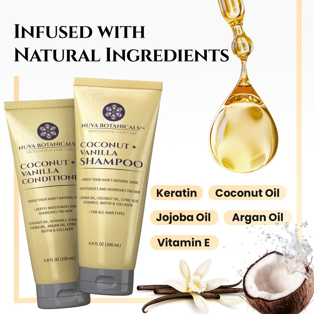 Nuva Botanicals Champú espuma-cremosa, aplicación cómoda y limpieza suave