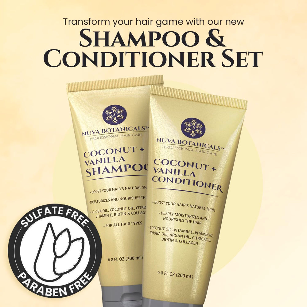 Nuva Botanicals Ingredientes jojoba y argán, nutrición que aporta brillo al cabello