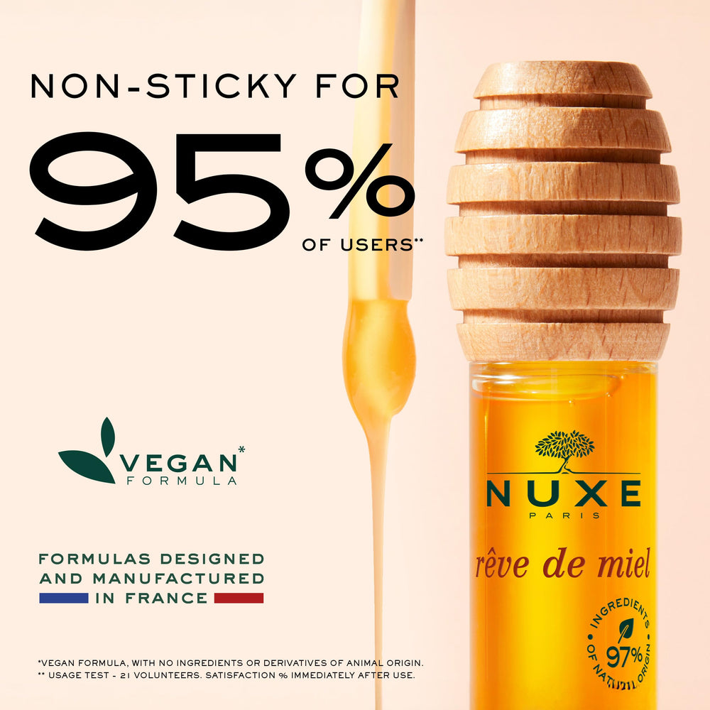 Nuxe Rêve de Miel, vitamina-e-lavanda suaviza y perfuma ligeramente.
