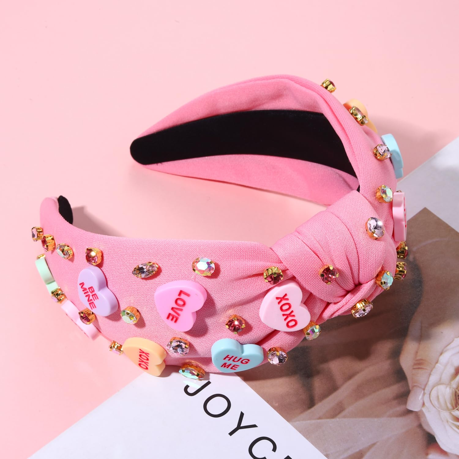 NVENF diadema letras-xoxo-cristal ideal para San Valentín