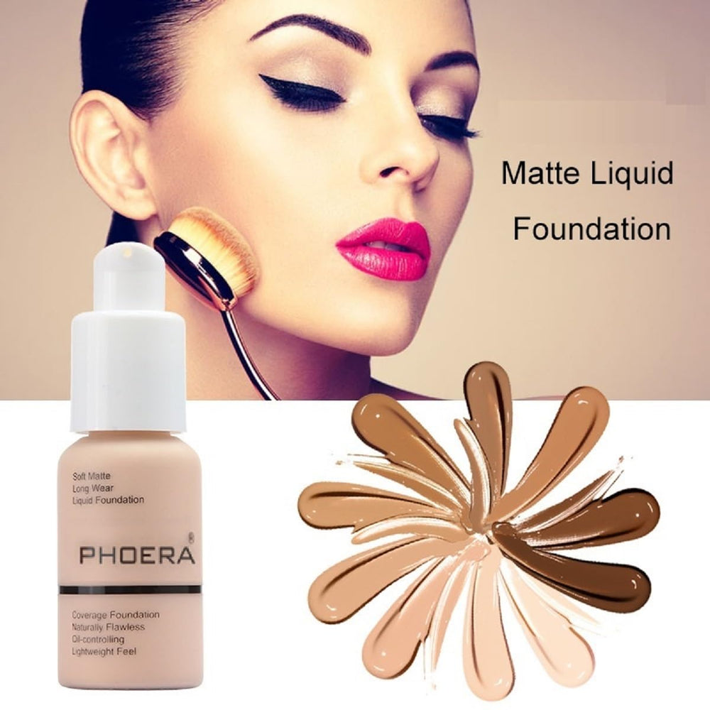 nvyue PHOERA foundation 102 Nude, cobertura equilibrada para tono de piel.