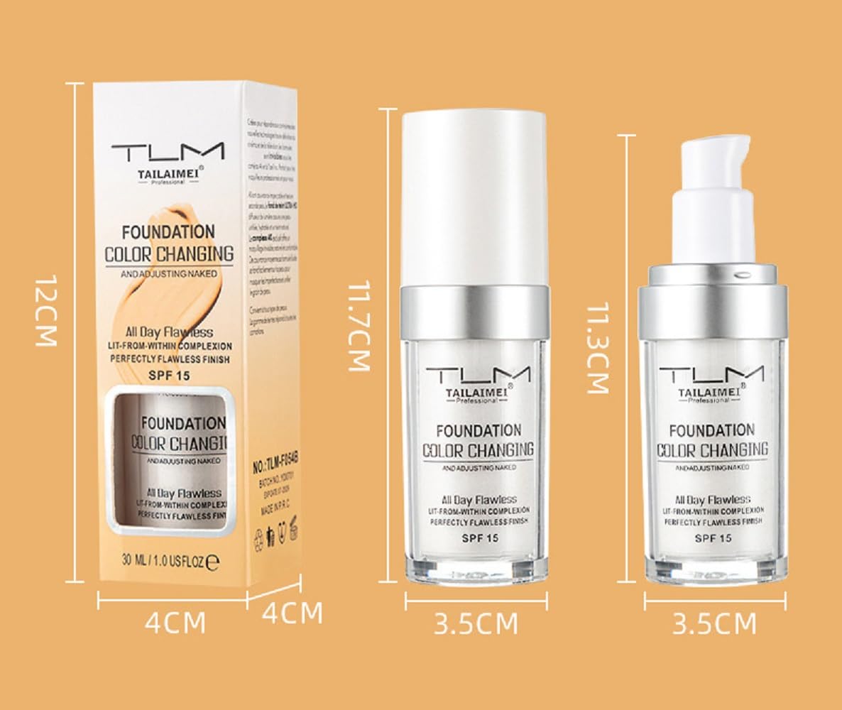 Nvyue TLM Foundation: envase de 30 ml cómodo para retoques diarios.