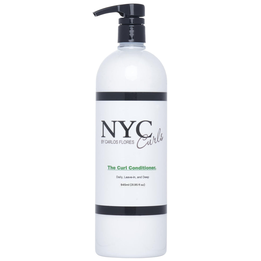 NYC Curls Acondicionador, vertido de la botella, deslizamiento suave y desenredo.