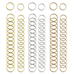 Anillos Nydotd 12 mm plata, brillo duradero para trenzas.