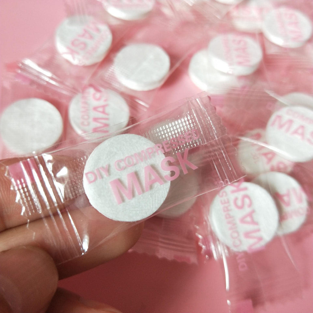 nykkola mascarilla de papel comprimido unidad individual, uso portátil y cómodo