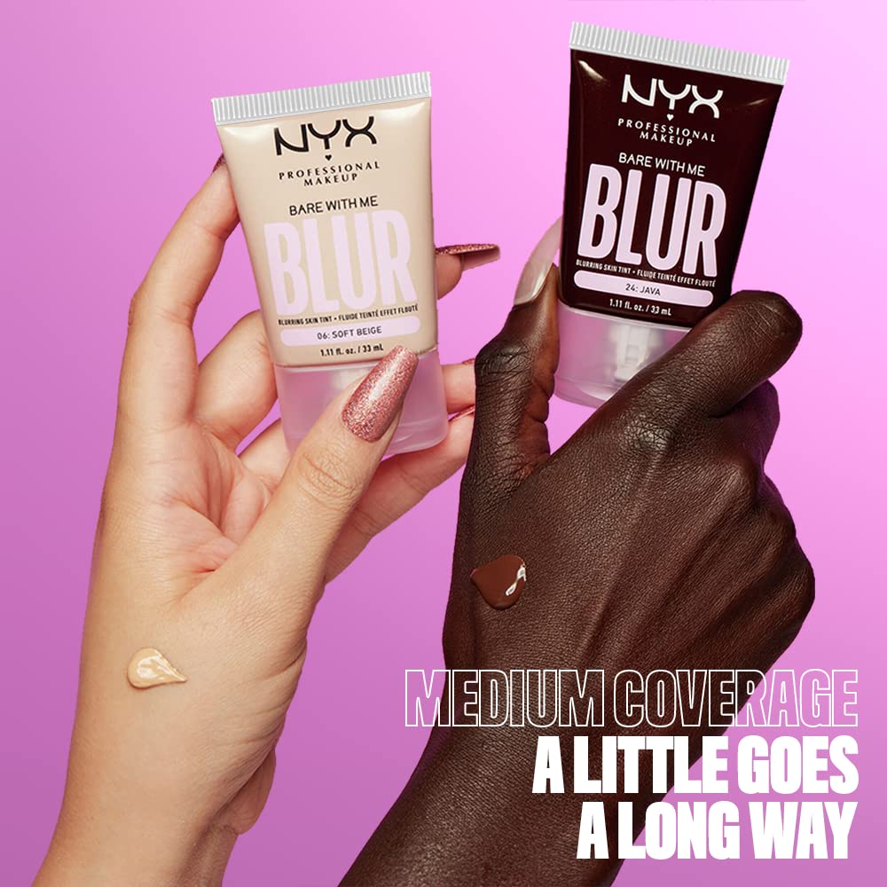 Glicerina de NYX Bare With Me Blur Tint Foundation ayuda a hidratación suave.