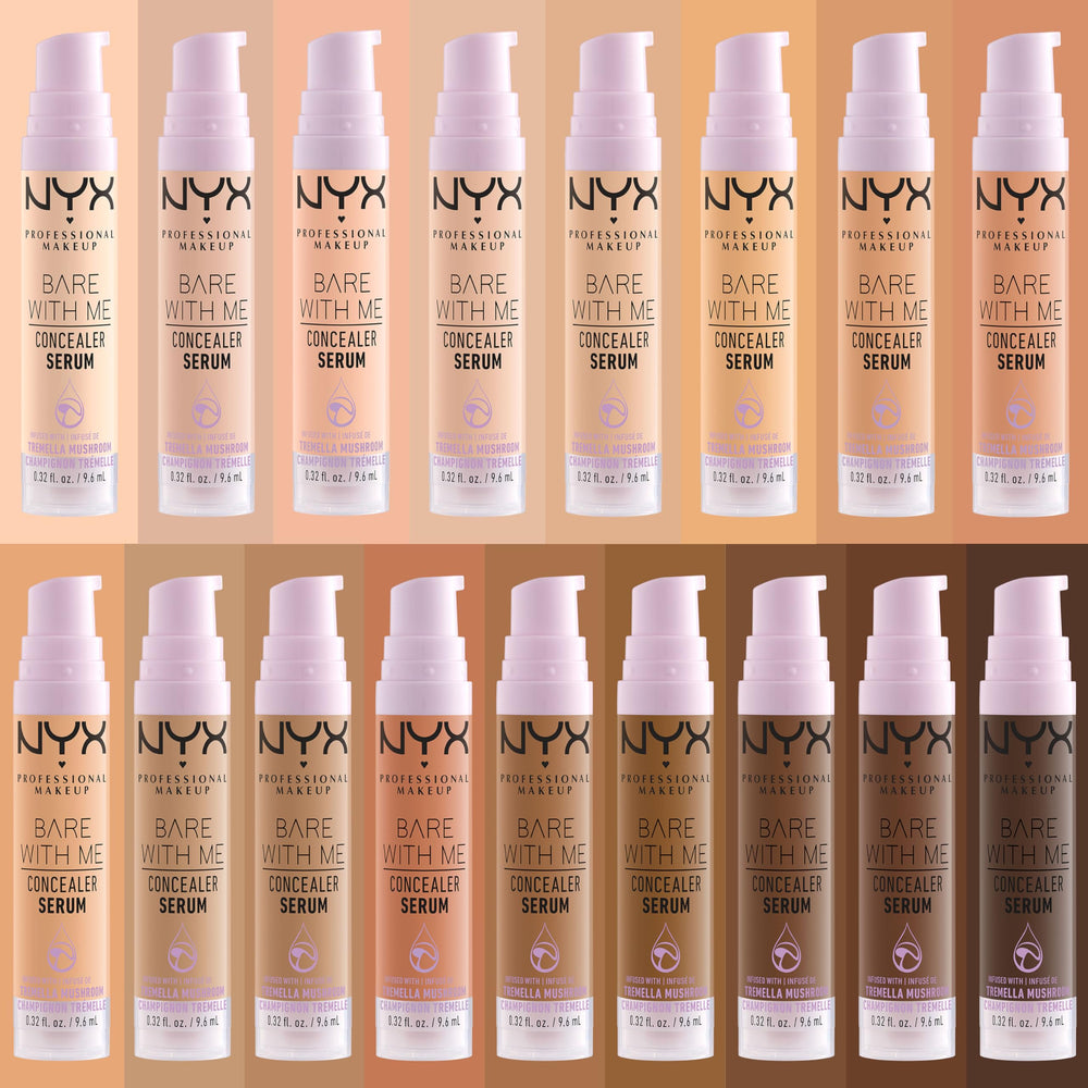 NYX Bare With Me Concealer Serum: ingredientes clave Tremella, Cica, té verde