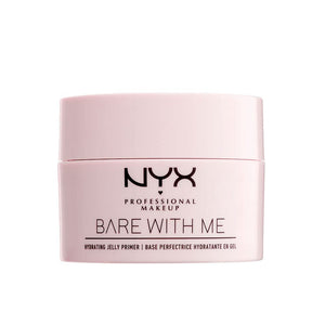 nyx bare with me hidratante gel primer, textura jelly para una base uniforme y piel fresca
