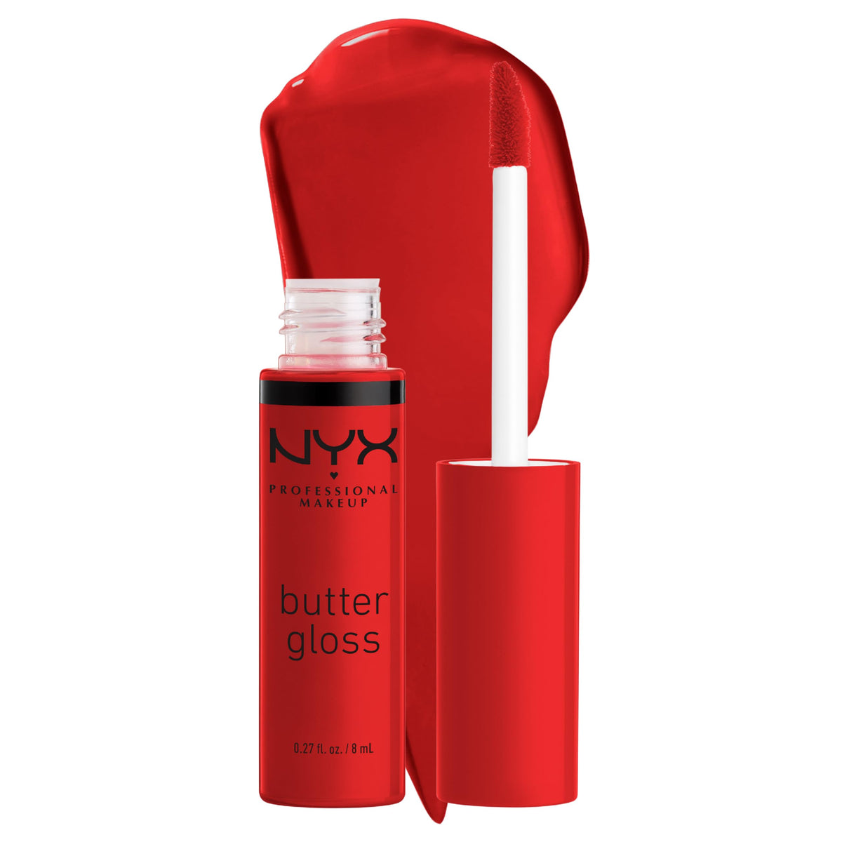 NYX Butter Gloss Apple Crisp brillo suave y sedoso para labios.