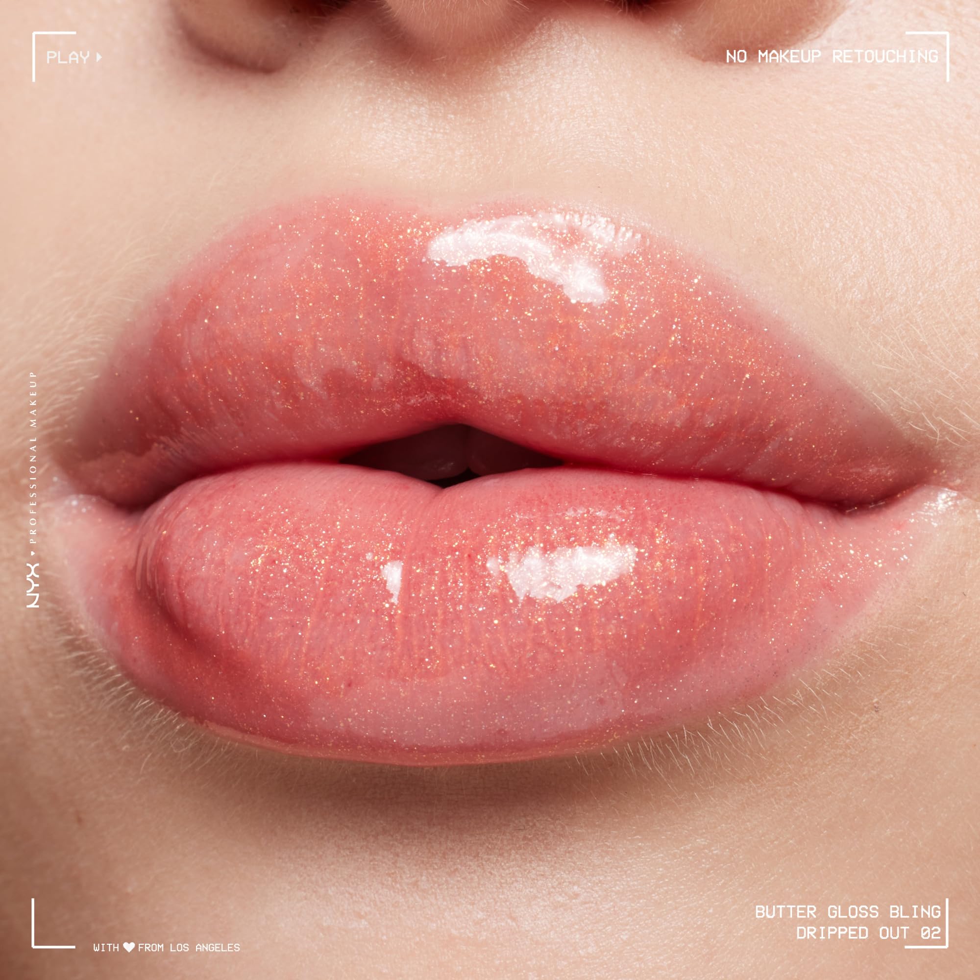 NYX Butter Gloss Bling ofrece un acabado brillante tipo cristal que destaca.