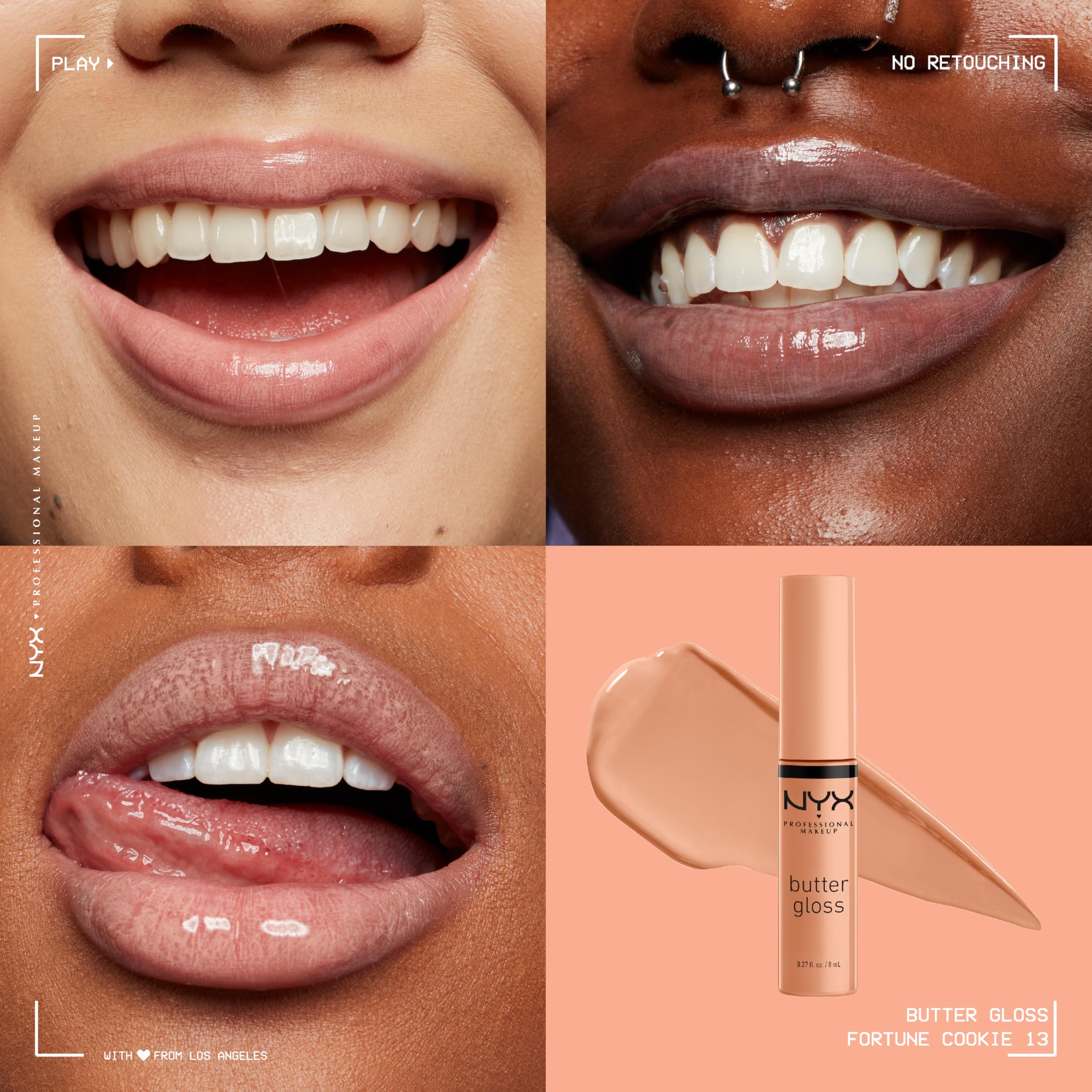 Brillo suave que realza el aspecto natural de los labios y mantiene una sensación ligera