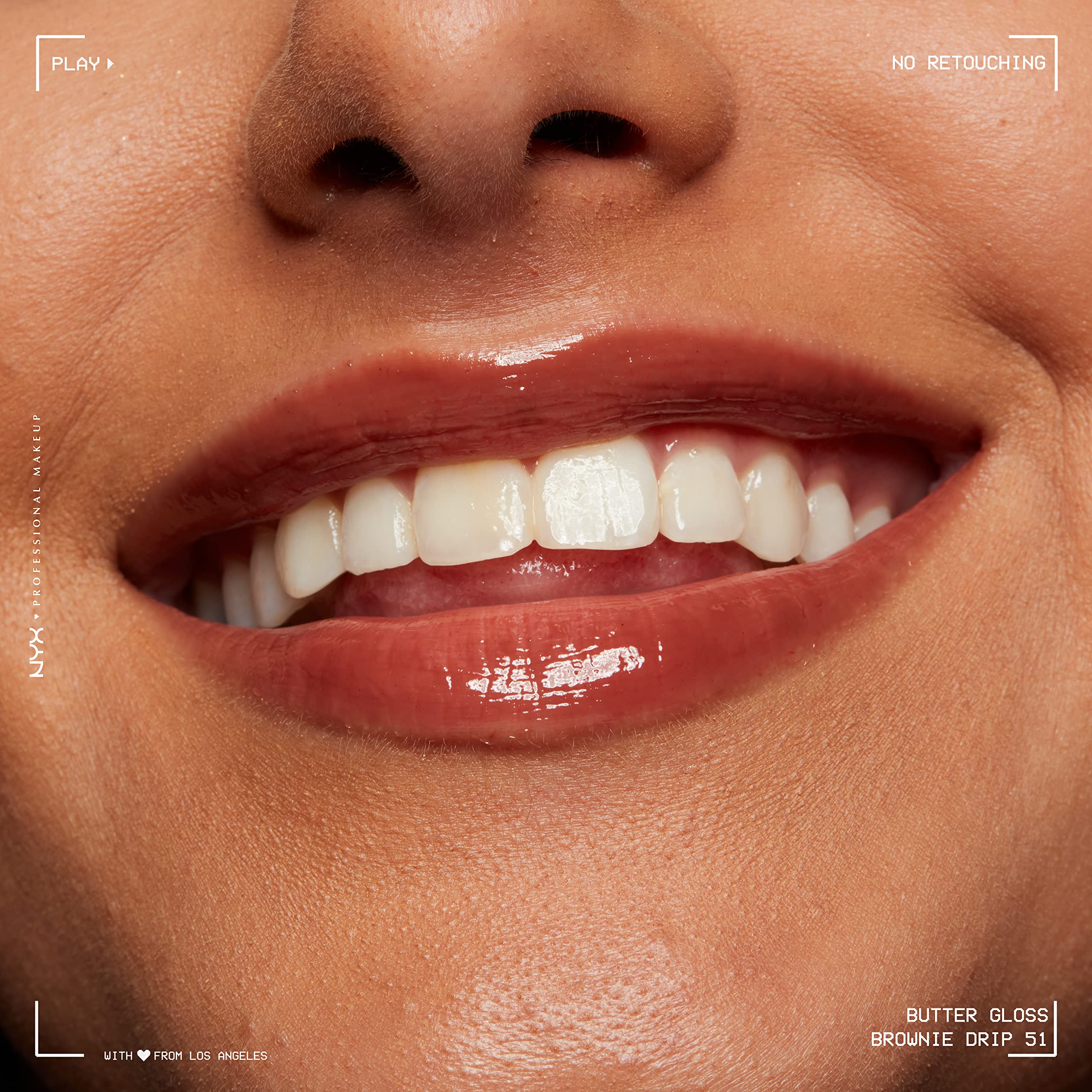 Combinación con delineador para labios definidos con NYX Butter Gloss Brown Sugar