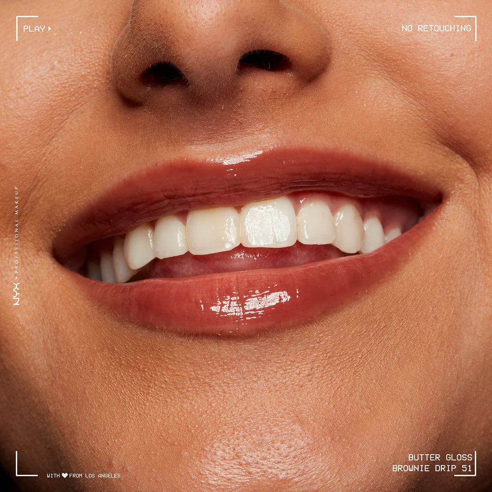 Combinación con delineador para labios definidos con NYX Butter Gloss Brown Sugar