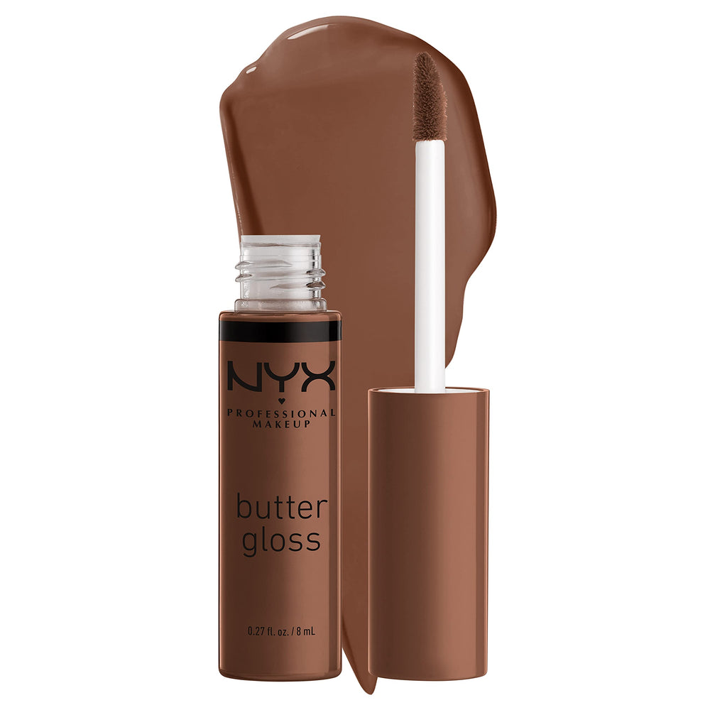 NYX Butter Gloss Brown Sugar envase compacto para retoques diarios