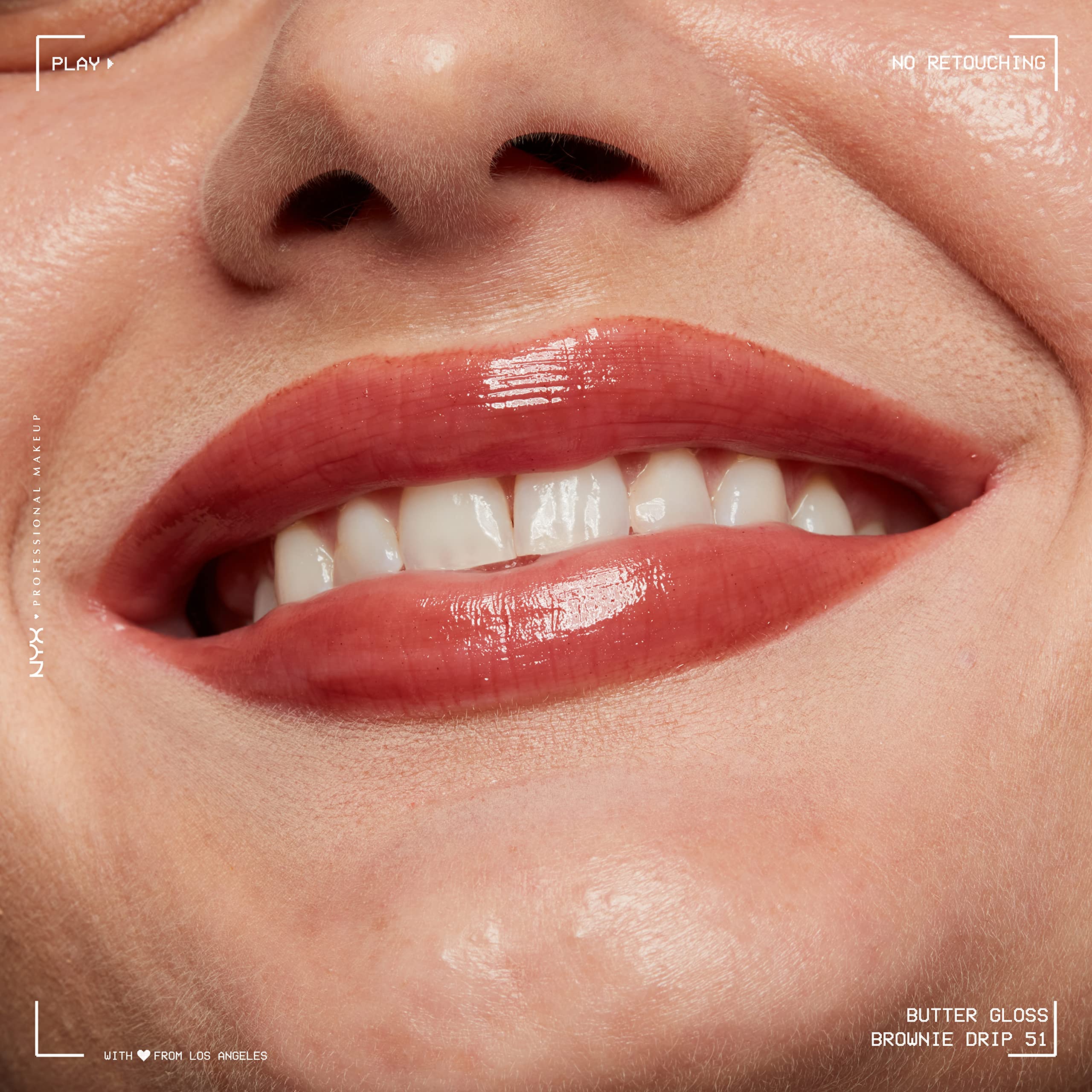 Hidratación de NYX Butter Gloss Brown Sugar cuida la sequedad de labios