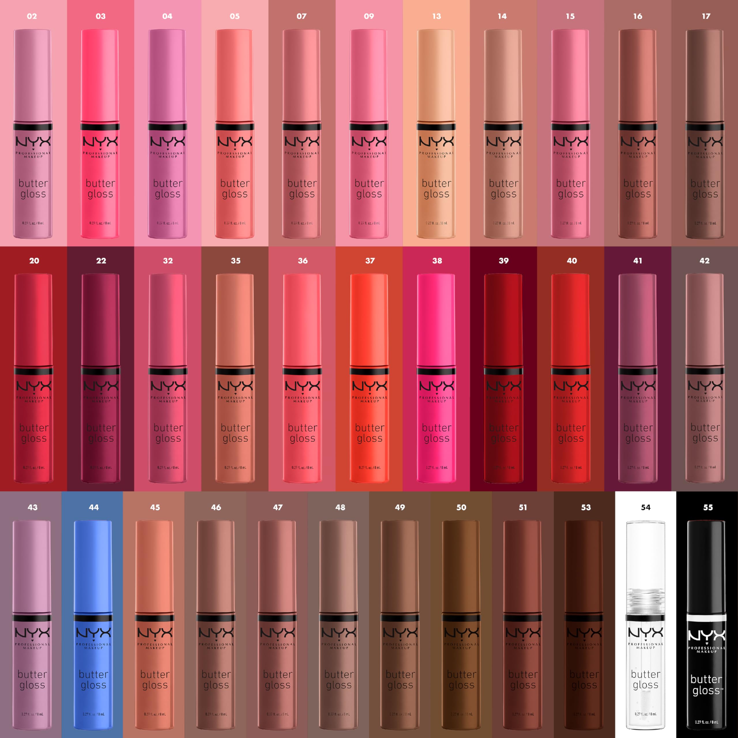 NYX Butter Gloss Cranberry Pie sin pegar, mantiene labios hidratados durante horas