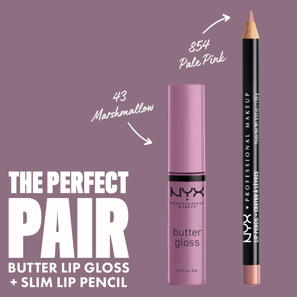 NYX PROFESSIONAL MAKEUP Butter Gloss Marshmallow: textura cremosa que se desliza con facilidad