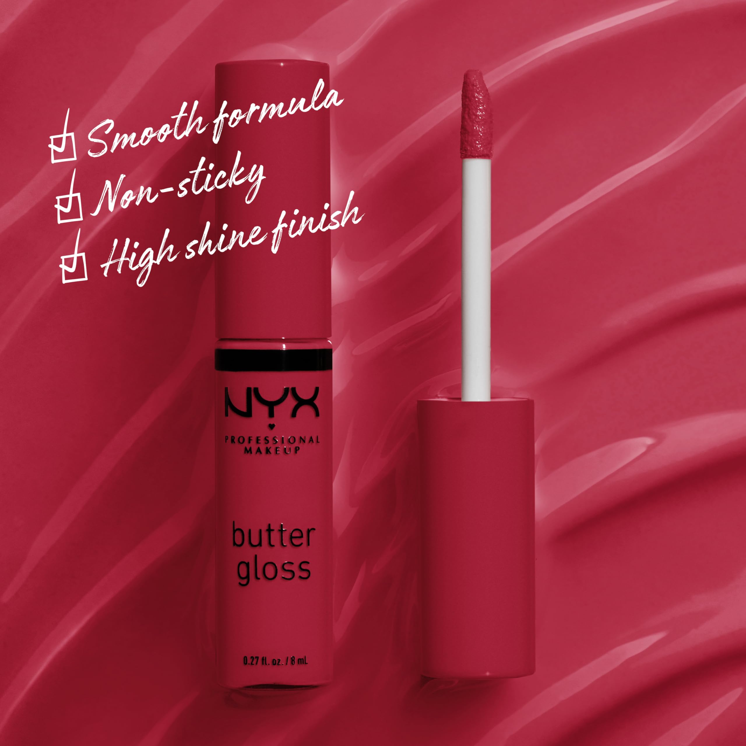 NYX Butter Gloss: textura-cremosa-ligera que se desliza y añade brillo.