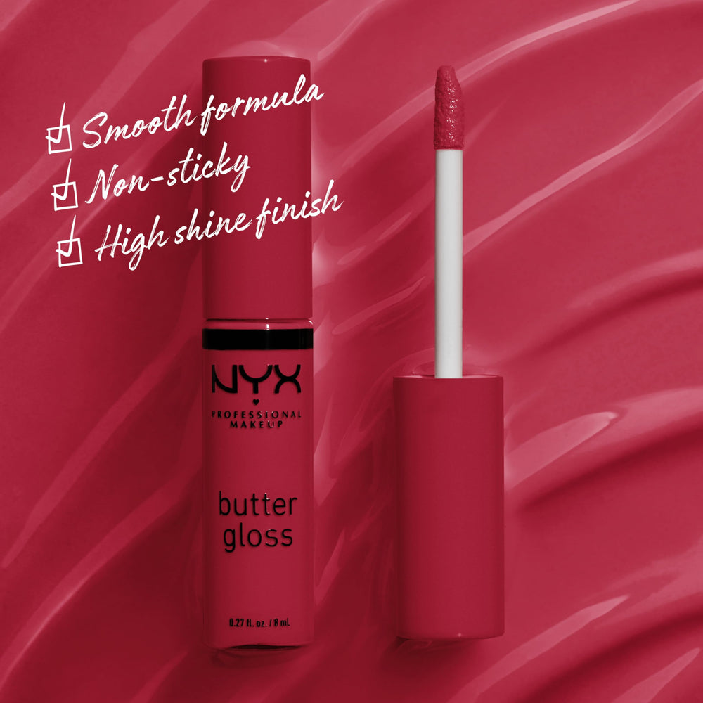 NYX Butter Gloss: textura-cremosa-ligera que se desliza y añade brillo.