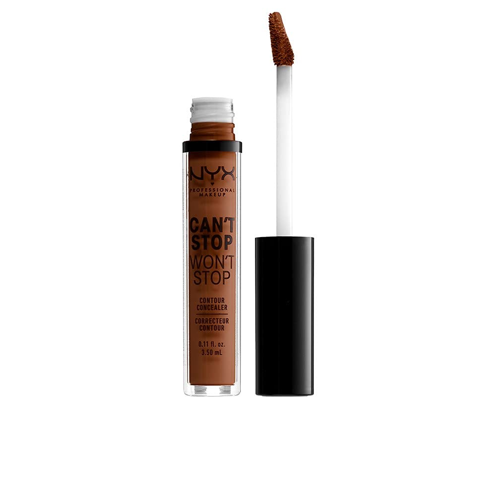 NYX Can't Stop Won't Stop Contour Concealer Mocha, ideal para contornear e iluminar, y ocultar imperfecciones