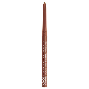 NYX Cocoa delineador labial mecánico desliza suave y define el contorno.