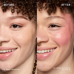 NYX Fat Cheeks Blush líquido Fig Fizz: textura difuminable para un acabado hidratante.
