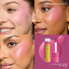 NYX Fat Cheeks Blush Plum Pop brillo hidratante que realza las mejillas