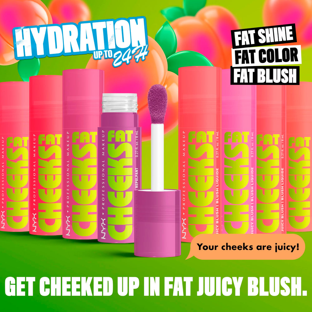 NYX Fat Cheeks Blush Plum Pop textura cremosa para difuminar fácilmente