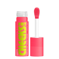 NYX Fat Cheeks Blush líquido Guava Gush, aplicación cremosa para mejillas con color suave.