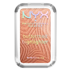 NYX Buttermelt iluminador: empaque elegante para una vista clara del producto
