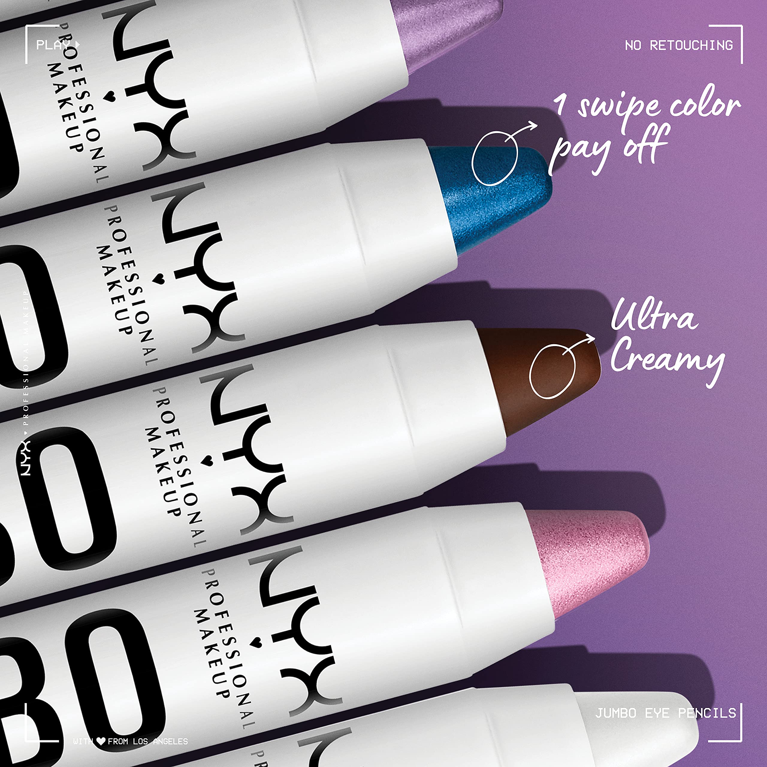 NYX Jumbo Matcha: delineado flexible que se desliza sin esfuerzo para looks finos.