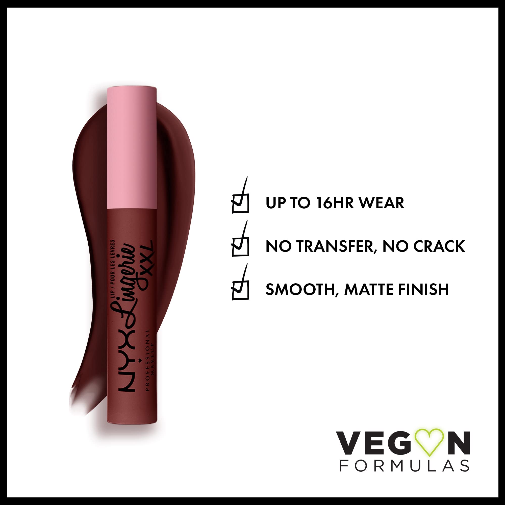 Labial NYX XXL Mate, aplicación central para un color cálido.
