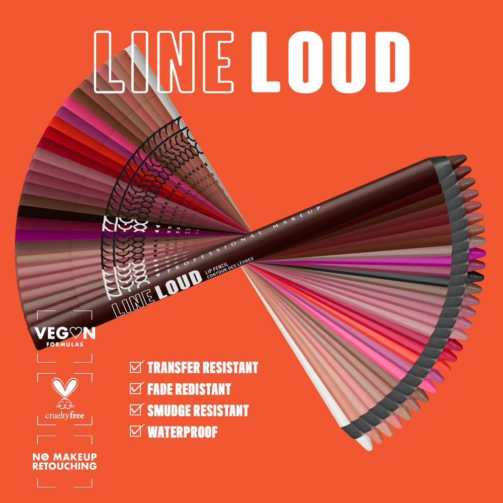 Lápiz Line Loud de NYX ofrece acabado suave y cómodo para labios.