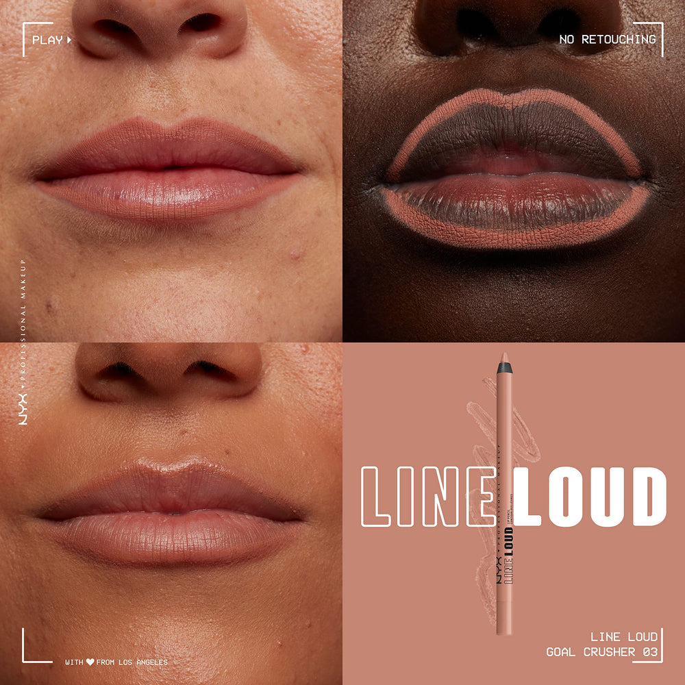 NYX Line Loud delineador con aceite de jojoba para labios suaves.