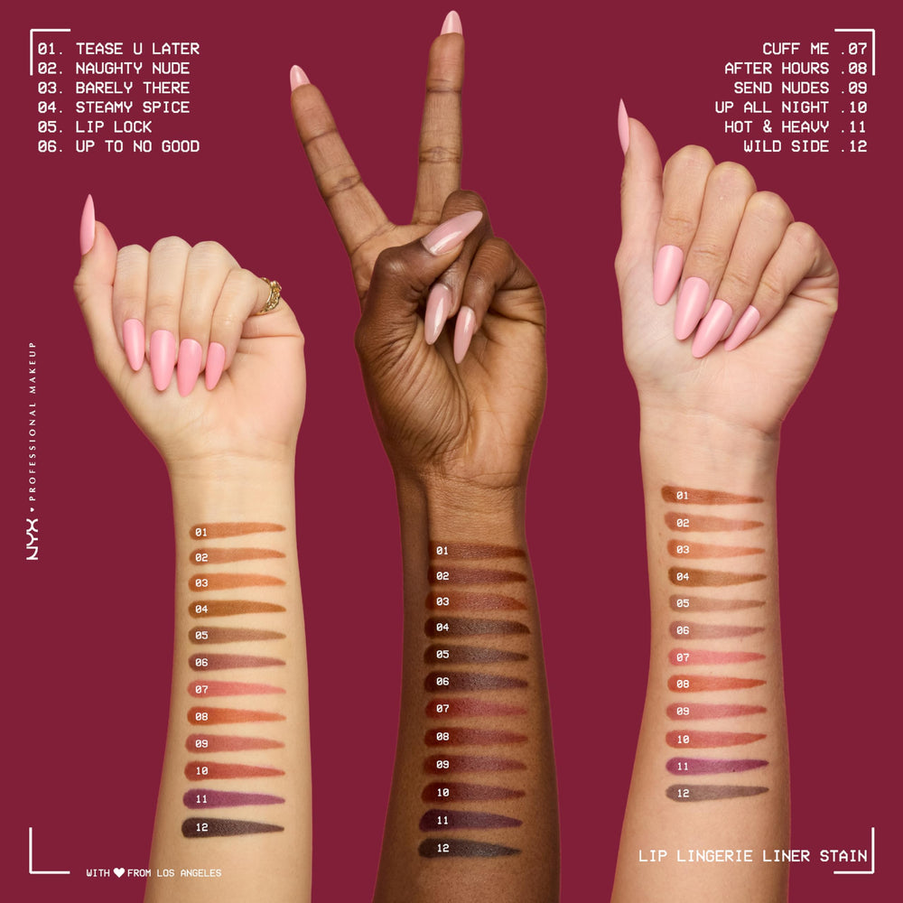 Acabado resistente al agua de Lip Lingerie Liner Stain