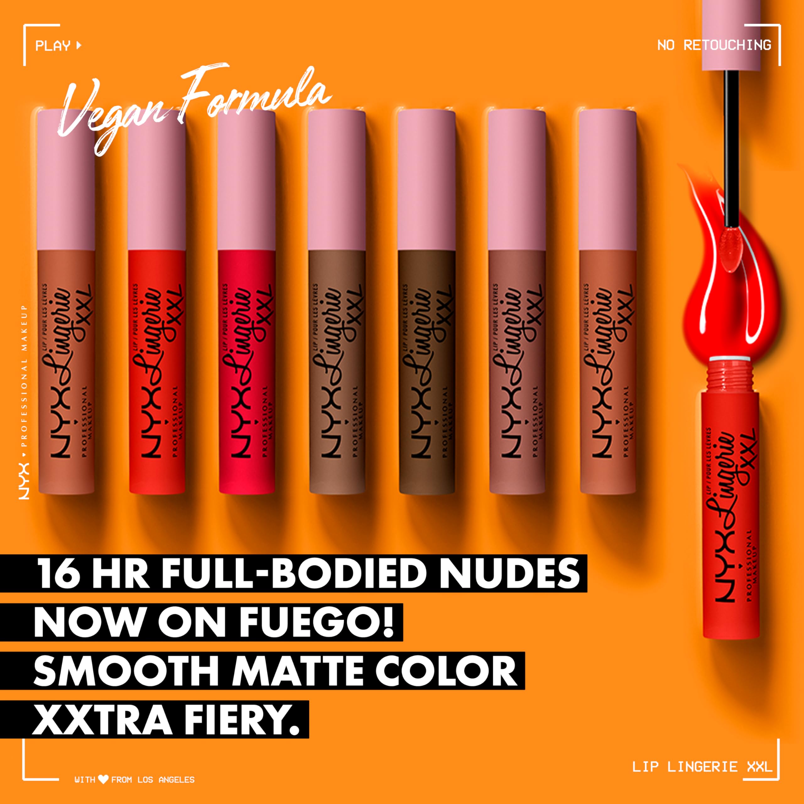 Aplicador suave de NYX Lip Lingerie XXL facilita la aplicación precisa.