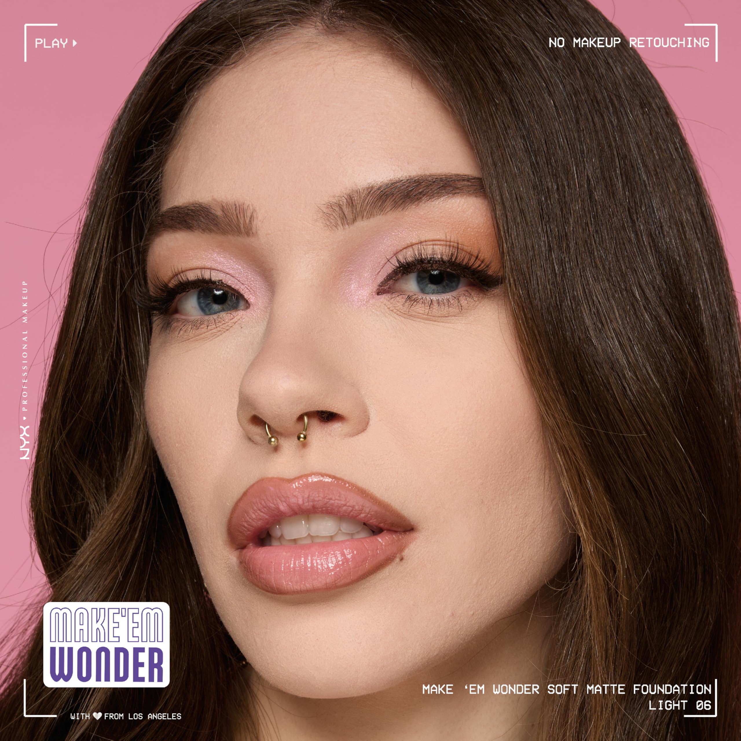NYX Make 'Em Wonder a prueba de agua para facciones de maquillaje prolongadas