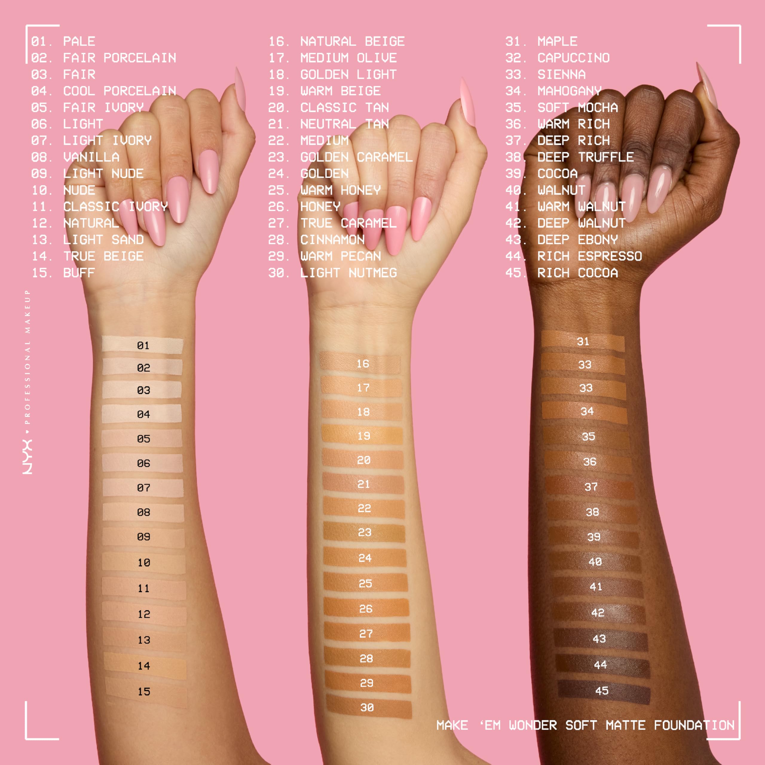 Resistente al sudor de NYX Make 'Em Wonder, uso diario.