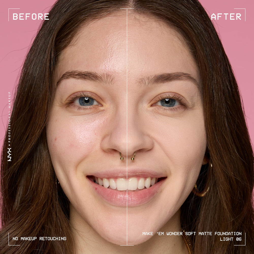 NYX Make 'Em Wonder textura ligera y natural, se adapta sin sensación pesada