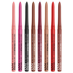 NYX PROFESSIONAL MAKEUP delineador mecánico Sand Beige en tono nude en piel.