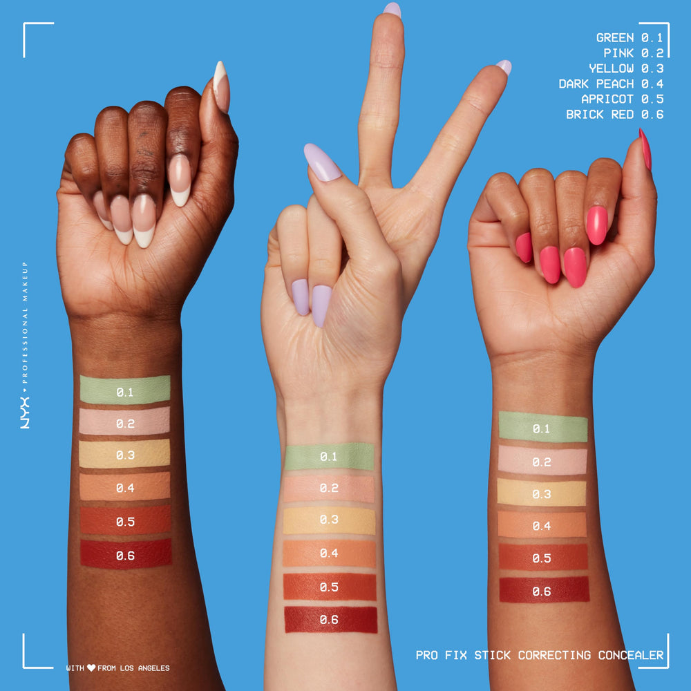 NYX Pro Fix Stick Corrector rojo ladrillo corrige decoloración profunda