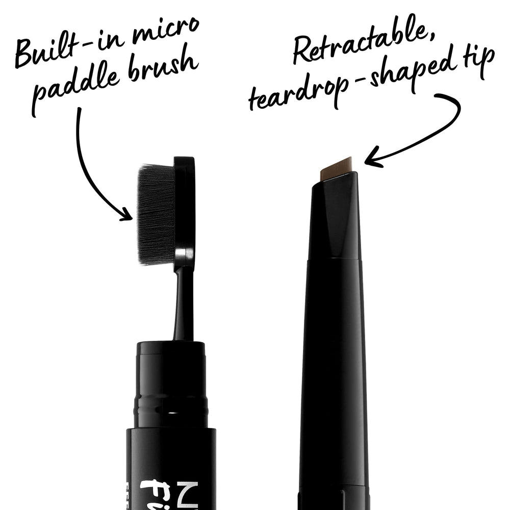 NYX Professional Makeup: aplicación precisa de pomada para dibujar pelos y rellenar.